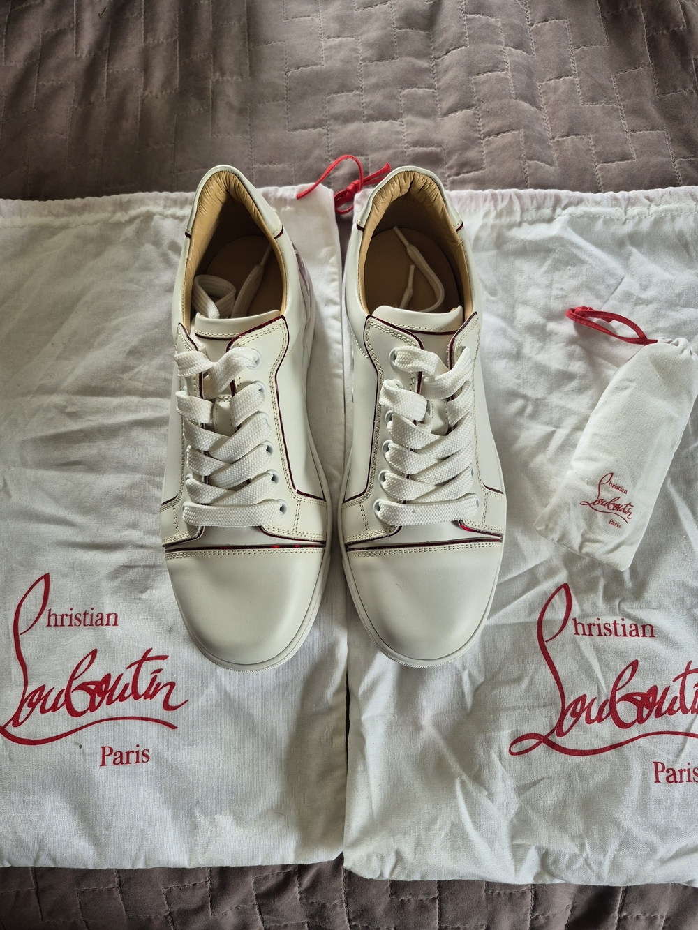 Christian Louboutin Vieirissima White Leather Sneaker